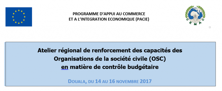 Atelier Regional de Reforços das Capacidades das OSC em matéria de Controlo Orçamental